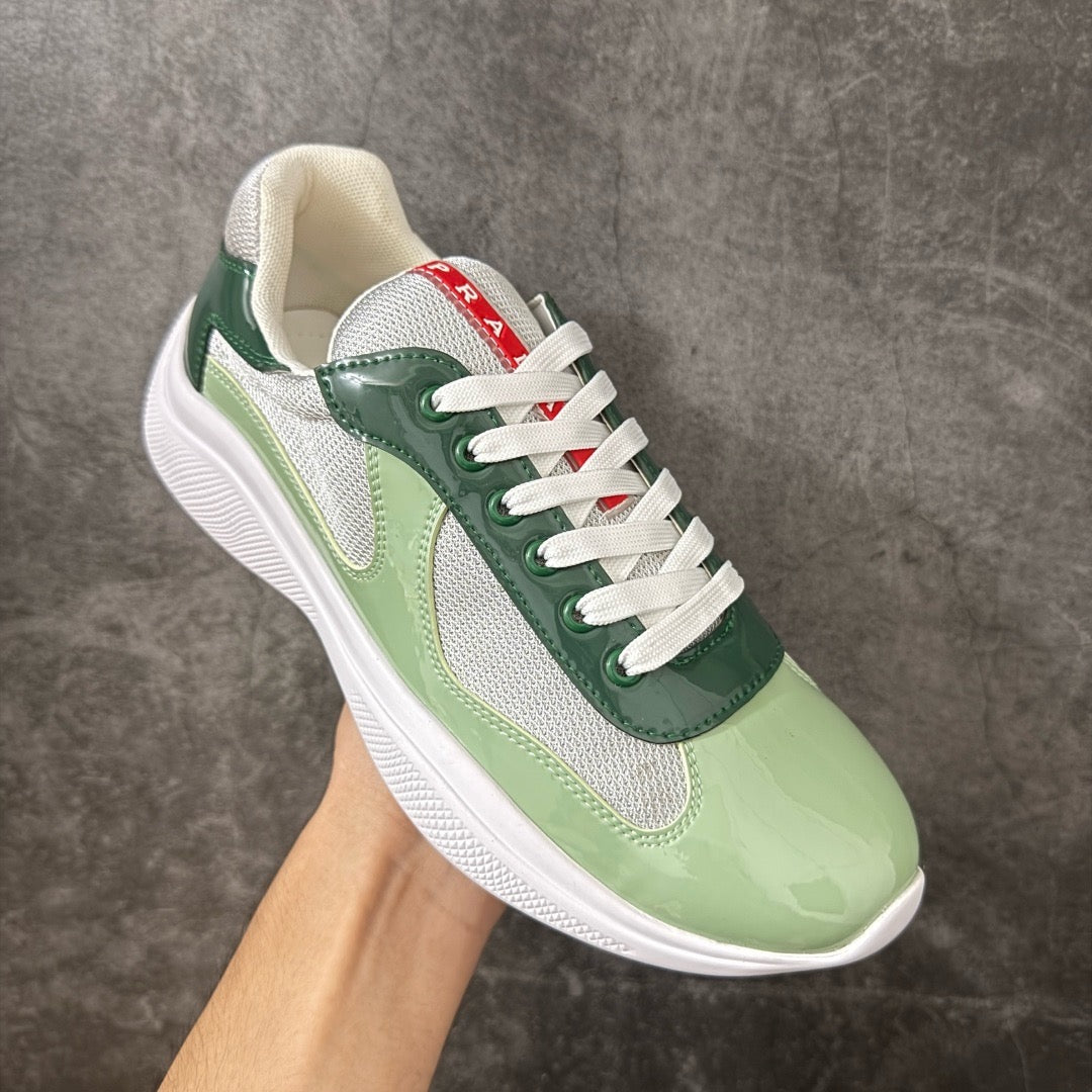 Prada America's Cup Sneaker in Patent Leather Multi