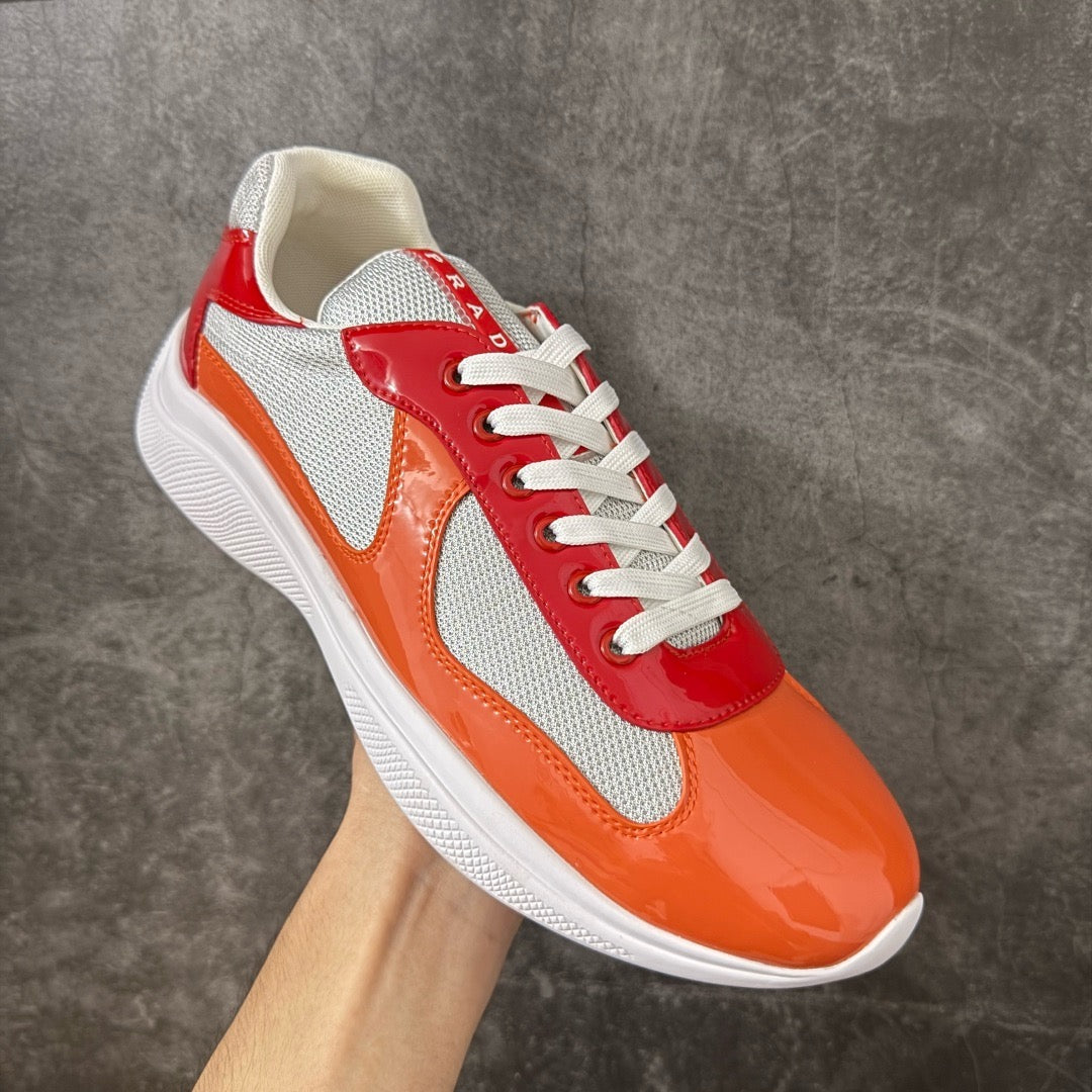 Prada America's Cup Sneaker in Patent Leather Multi