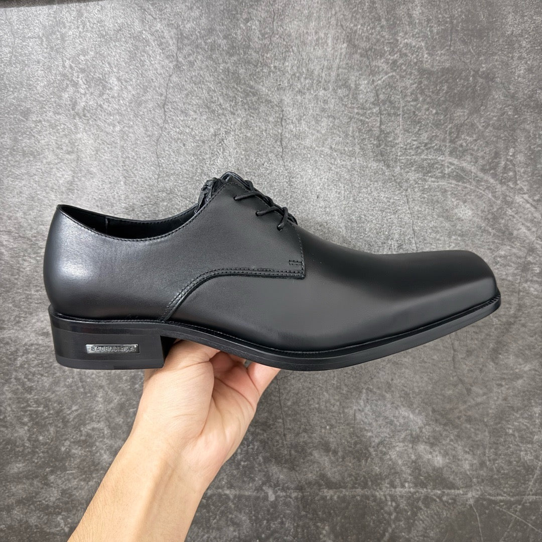Balenciaga Concorde Derby in Black Shiny Calfskin