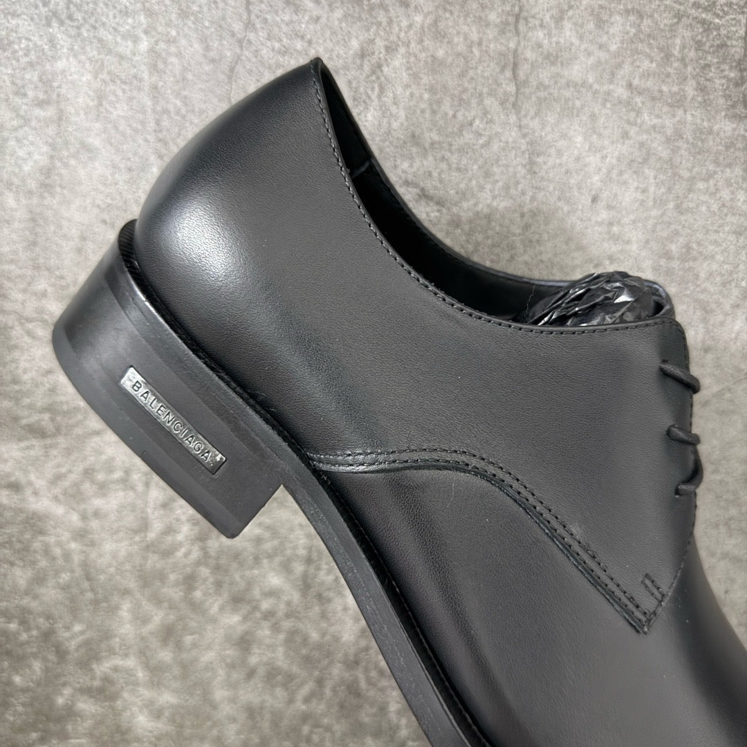 Balenciaga Concorde Derby in Black Shiny Calfskin