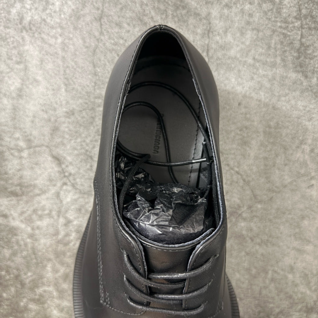 Balenciaga Concorde Derby in Black Shiny Calfskin