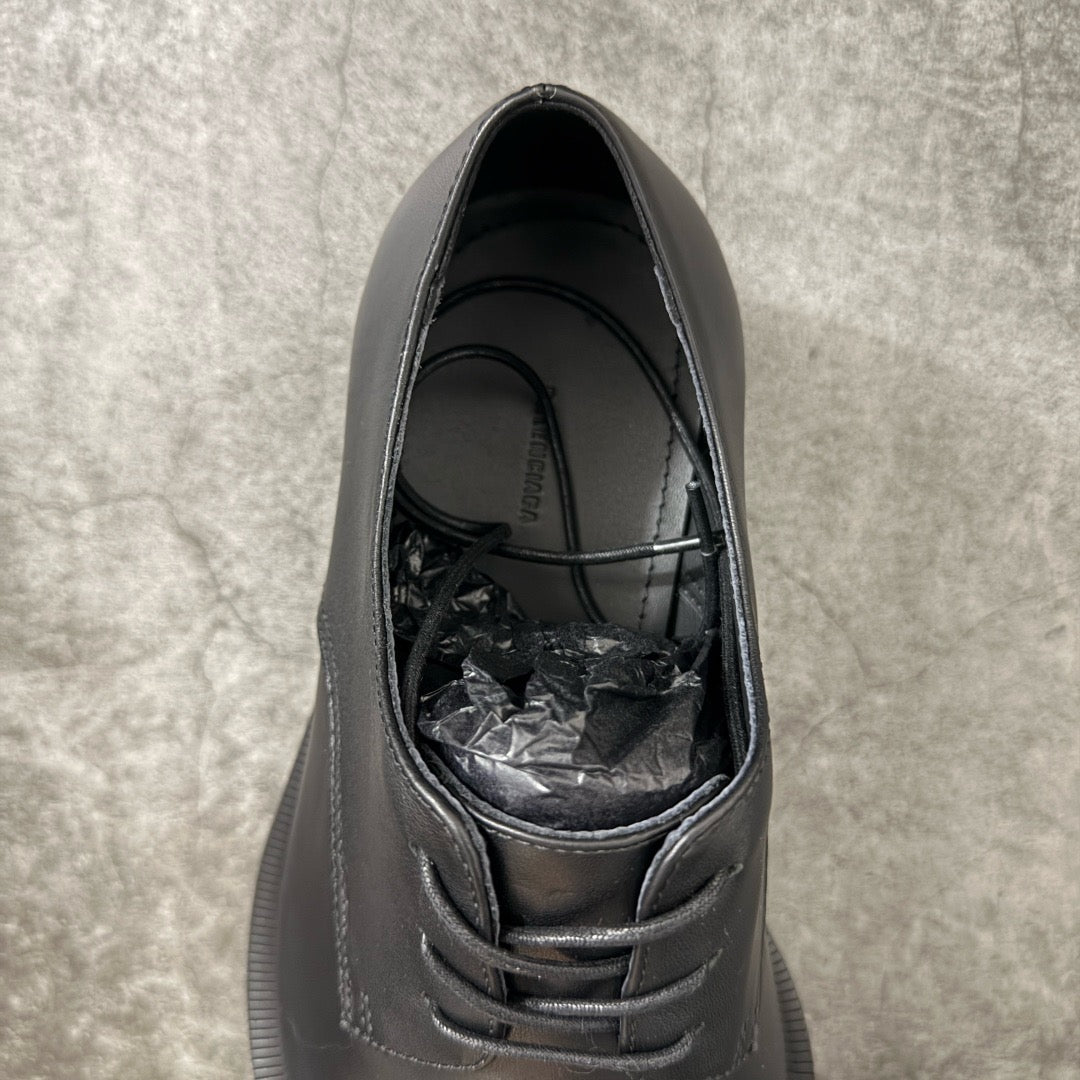 Balenciaga Concorde Derby in Black Shiny Calfskin
