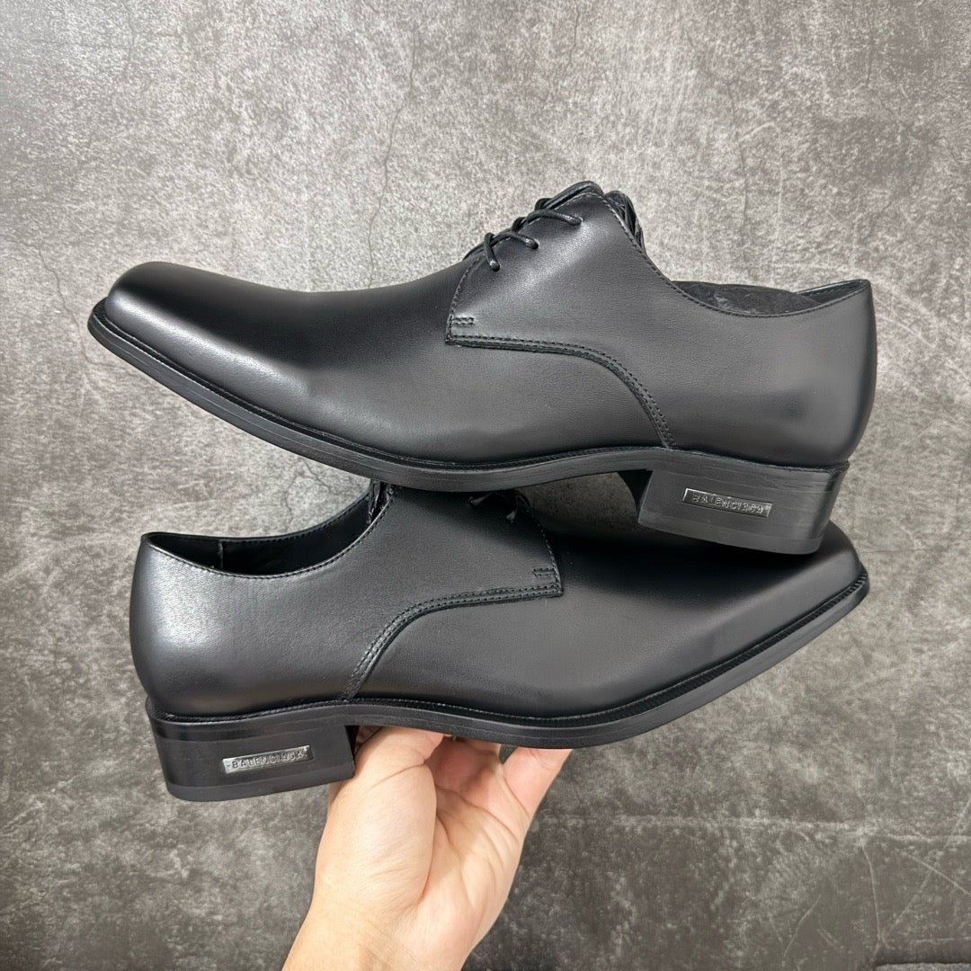 Balenciaga Concorde Derby in Black Shiny Calfskin