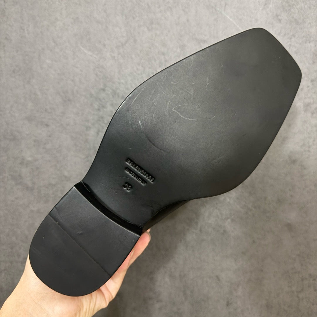 Balenciaga Concorde Chelsea in Black Shiny Calfskin