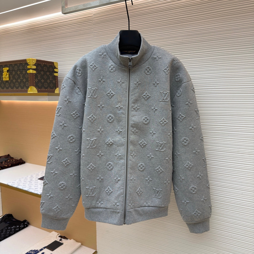LV 1AK6FU Monogram Embossed Track Top