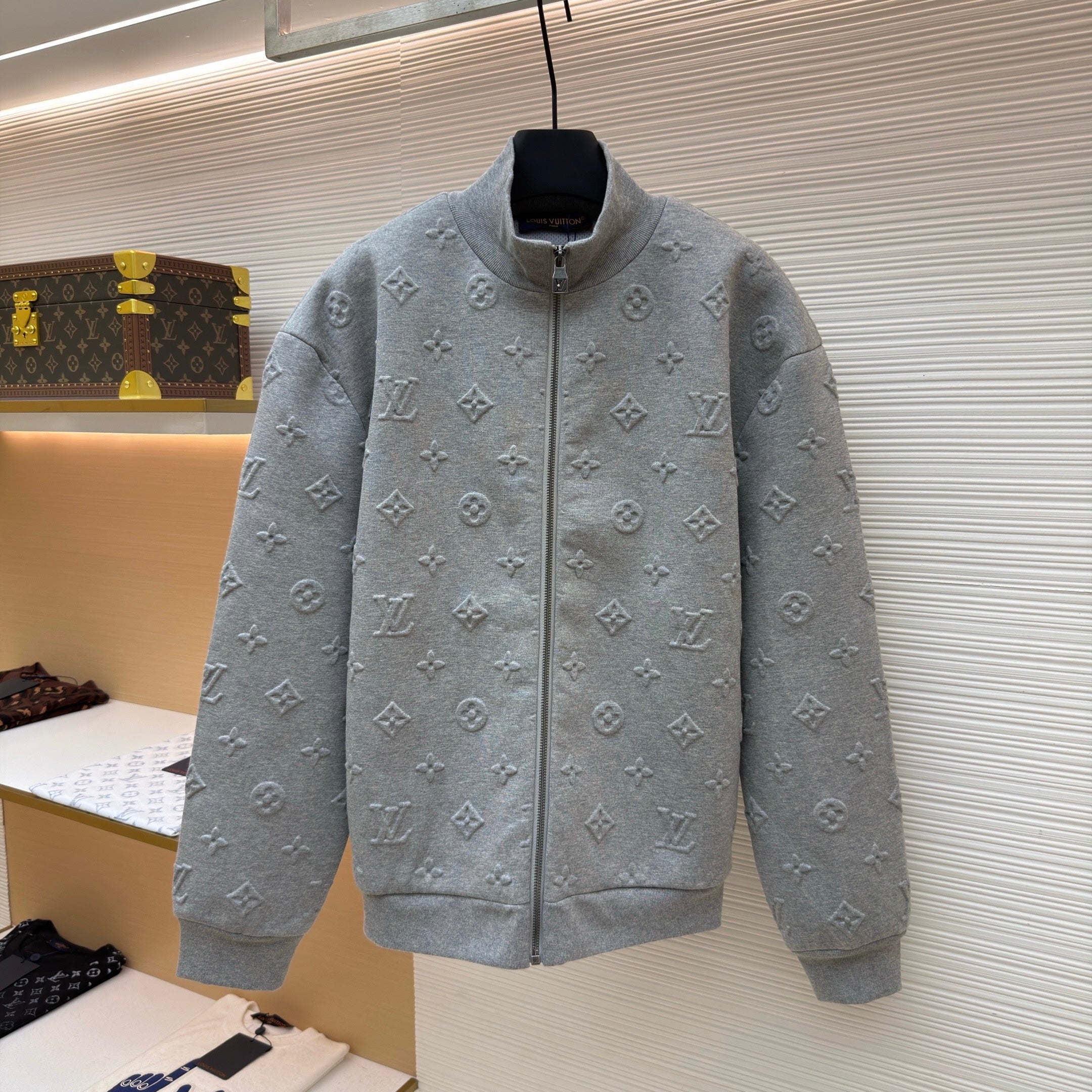 LV 1AK6FU Monogram Embossed Track Top