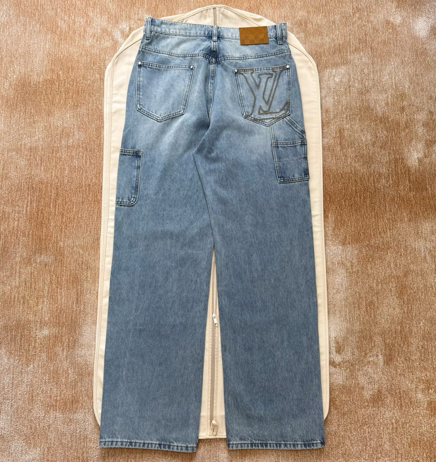 LV 1AJBKO Denim Carpenter Trousers