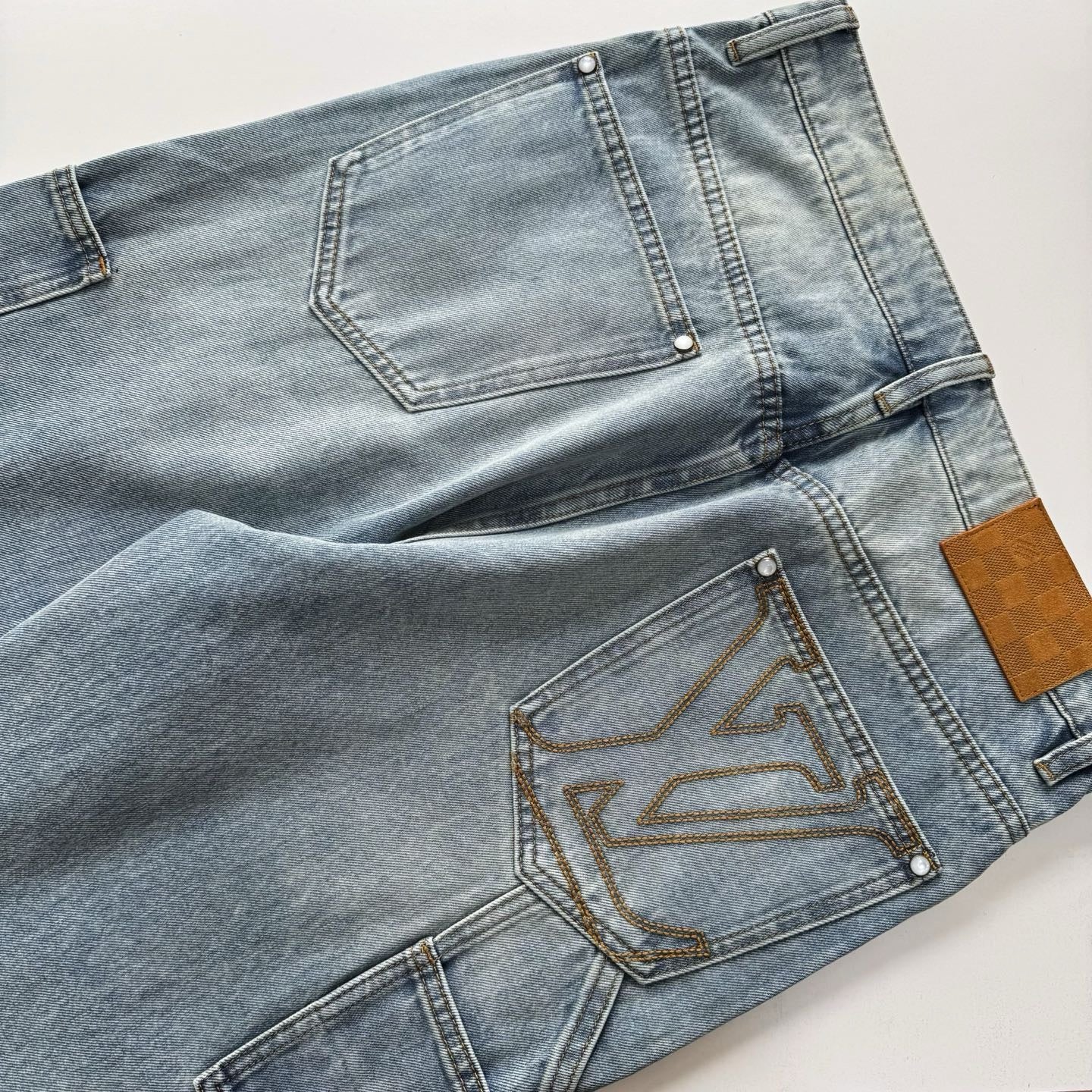 LV 1AJBKO Denim Carpenter Trousers
