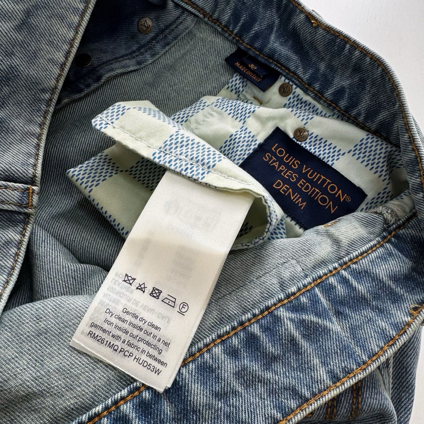 LV 1AJBKO Denim Carpenter Trousers