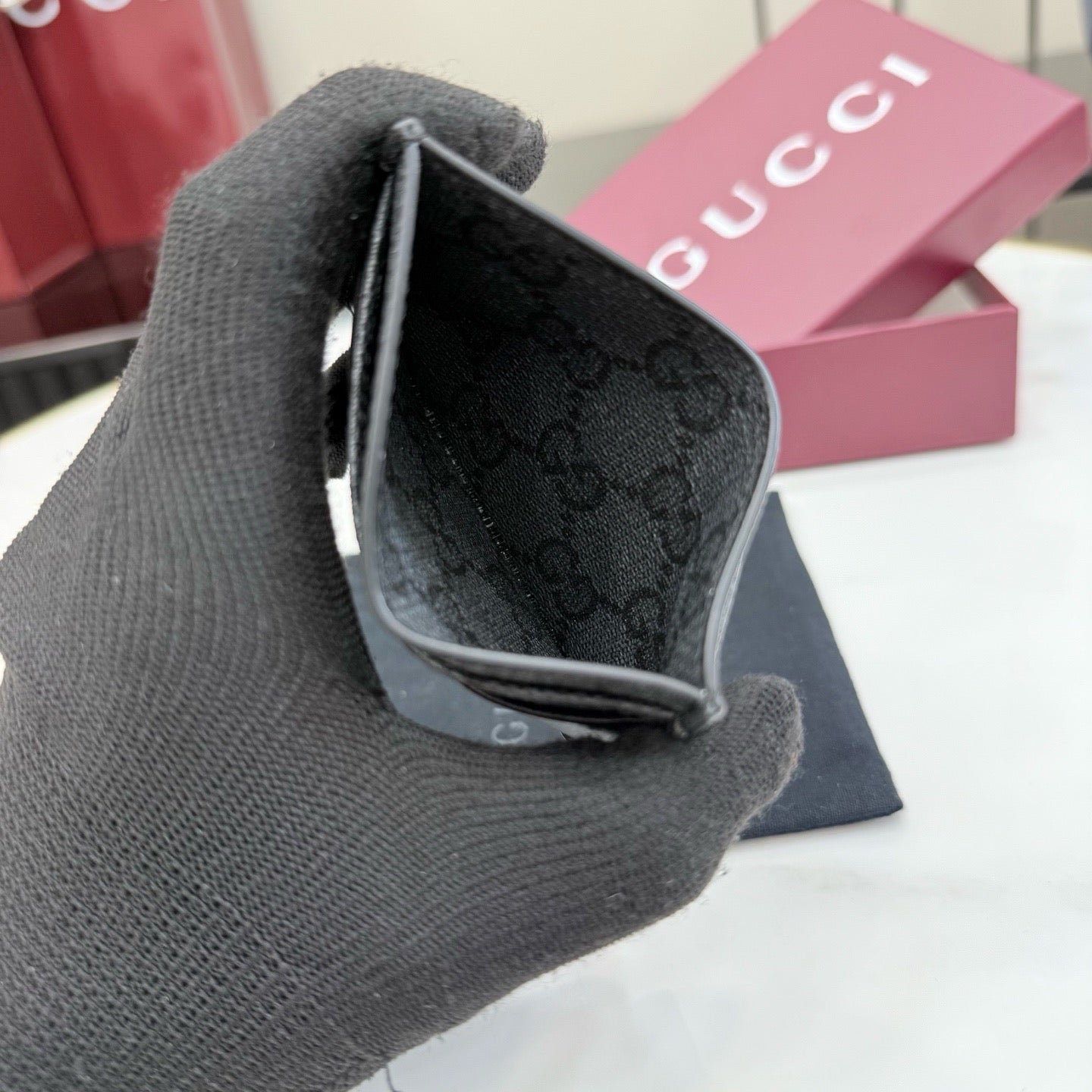 Gucci Card Case With Metal Tag