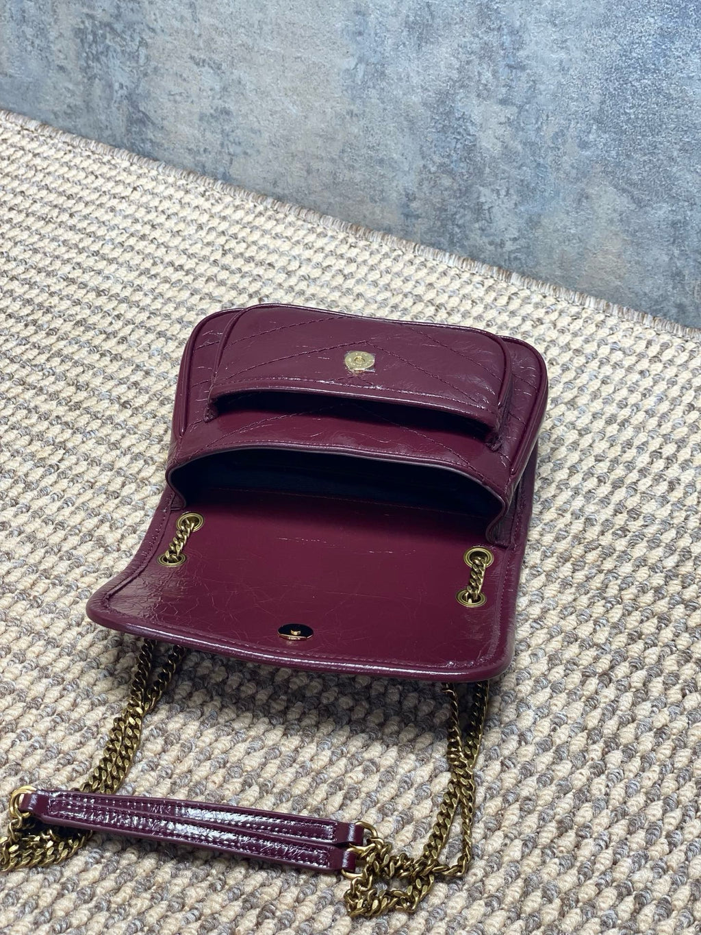 Saint Laurent Niki Mini In Vintage Leather