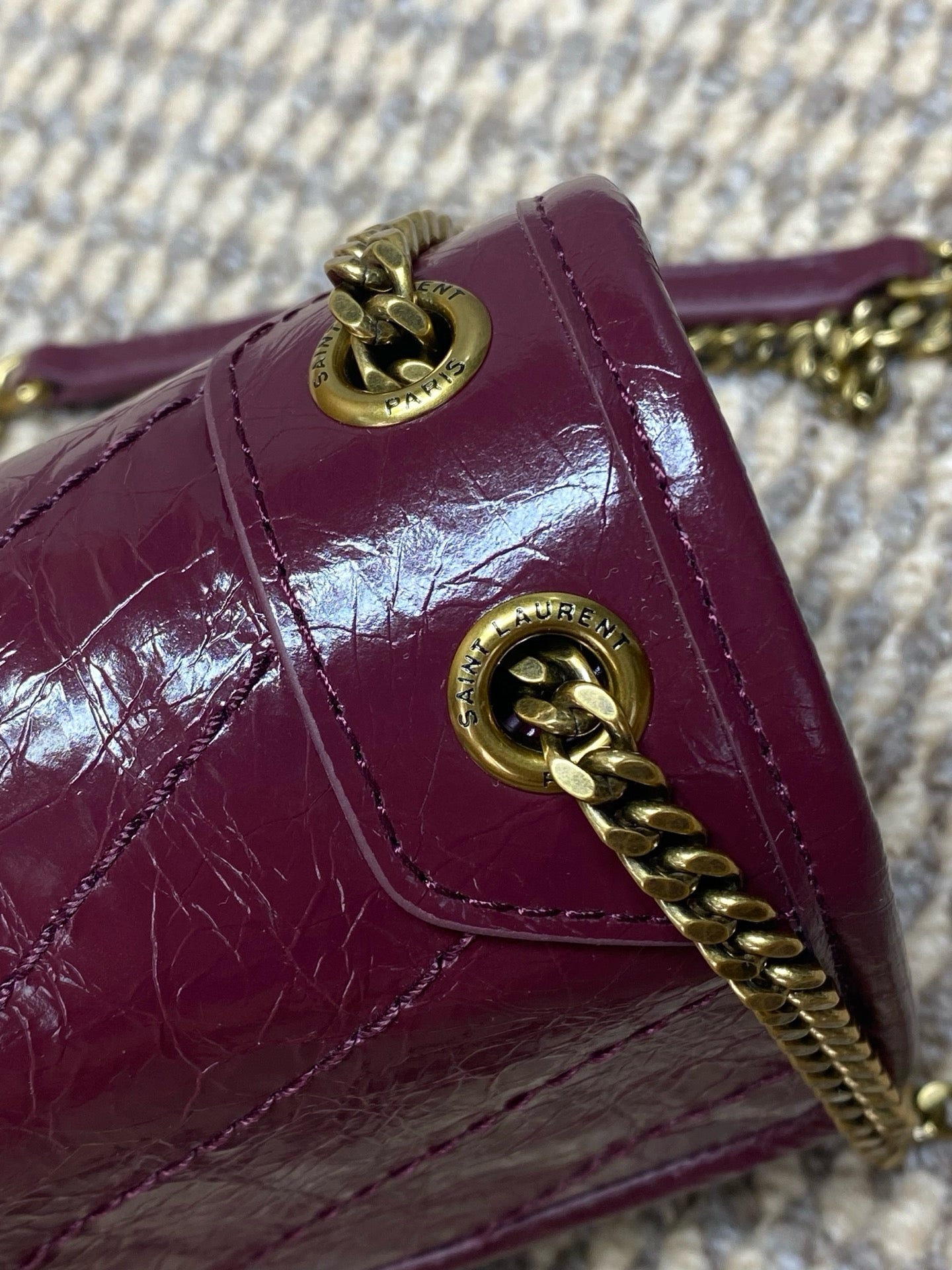 Saint Laurent Niki Mini In Vintage Leather