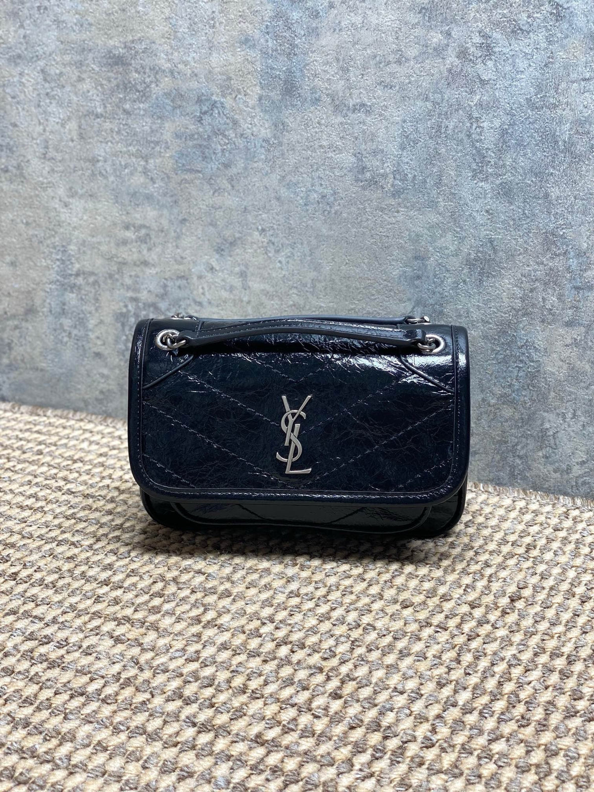 Saint Laurent Niki Mini In Vintage Leather