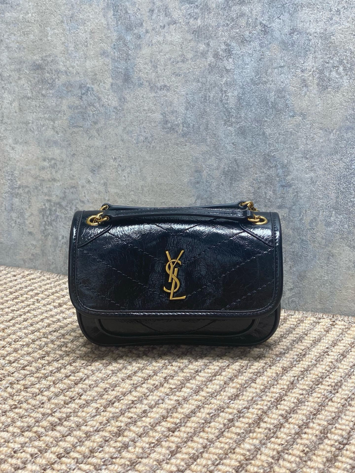 Saint Laurent Niki Mini In Vintage Leather