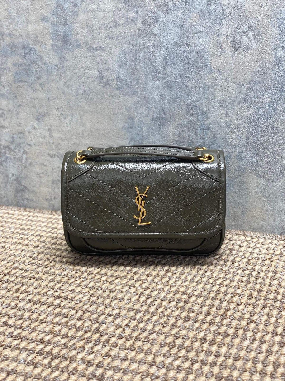 Saint Laurent Niki Mini In Vintage Leather