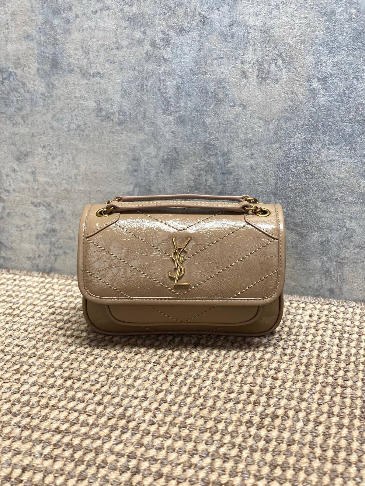Saint Laurent Niki Mini In Vintage Leather