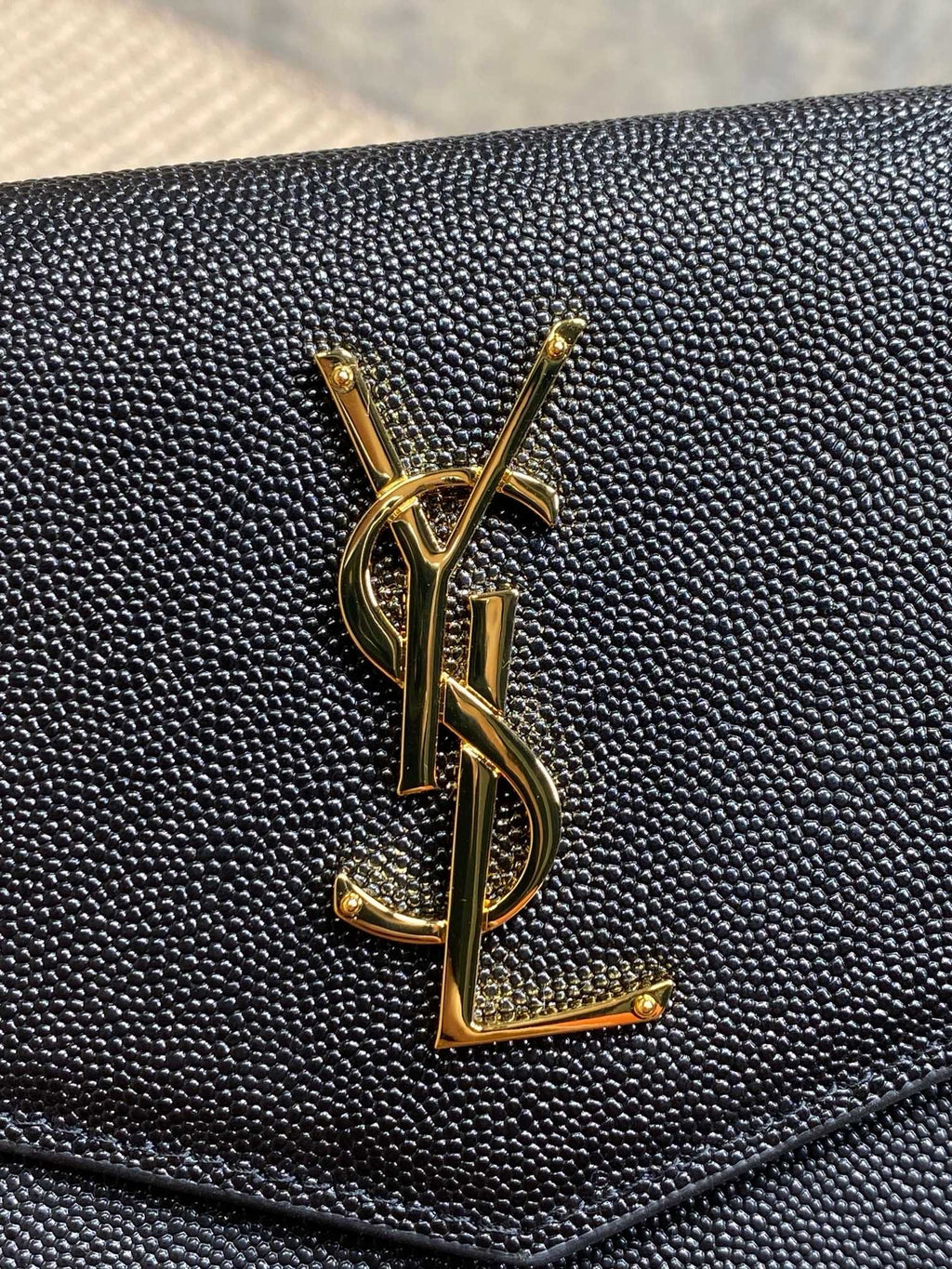 Saint Laurent Uptown Pouch In Grain De Poudre Leather