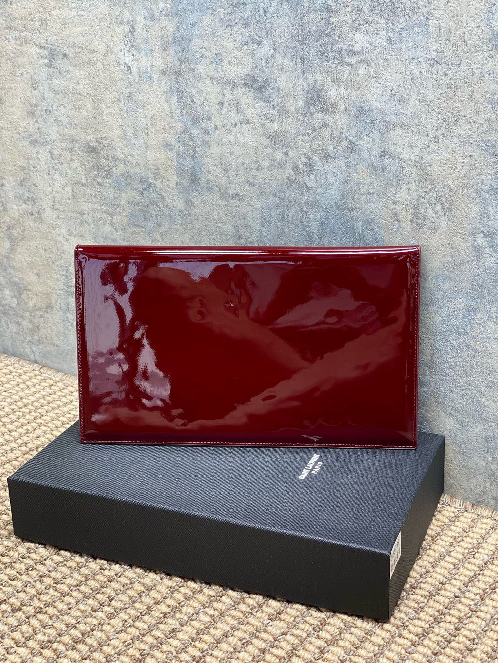 Saint Laurent Uptown Pouch In Patent Leather