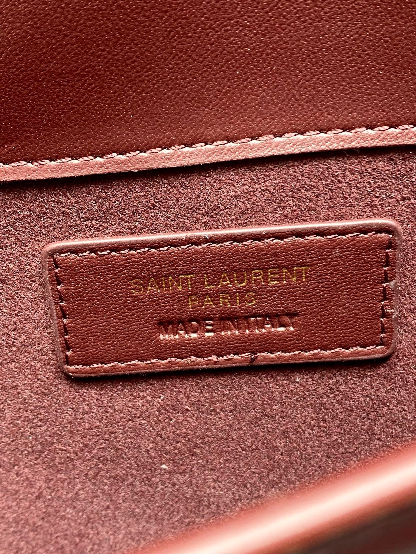 Saint Laurent Uptown Pouch In Patent Leather