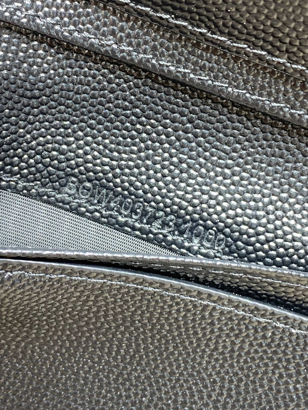 Saint Laurent Cassandre Matelassé Compact Zip Around Wallet In Grain De Poudre Leather