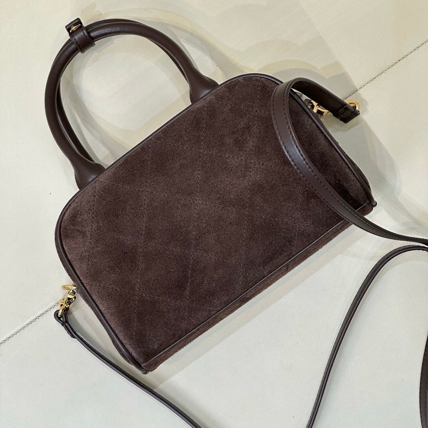 Chanel Clutch With Leather Strap in Suede AP5528