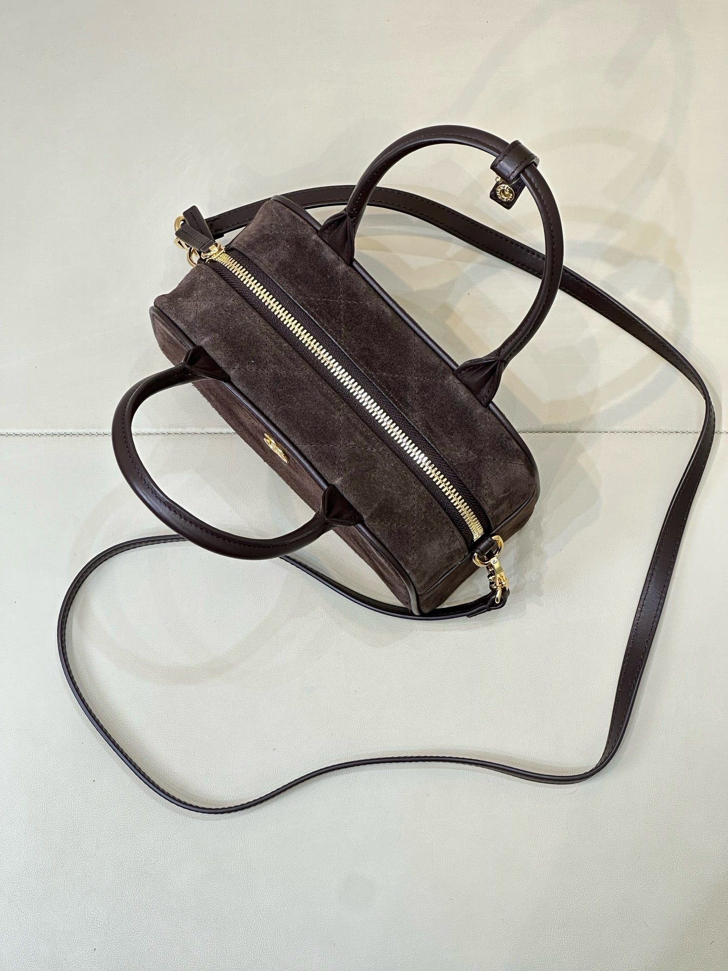 Chanel Clutch With Leather Strap in Suede AP5528