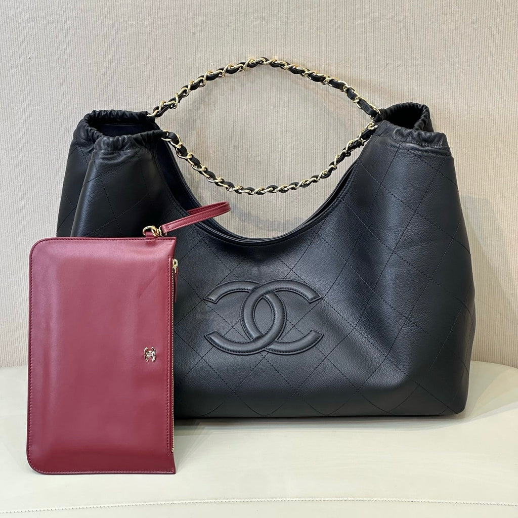 Chanel Maxi Cabas Hobo Bag in Calfskin