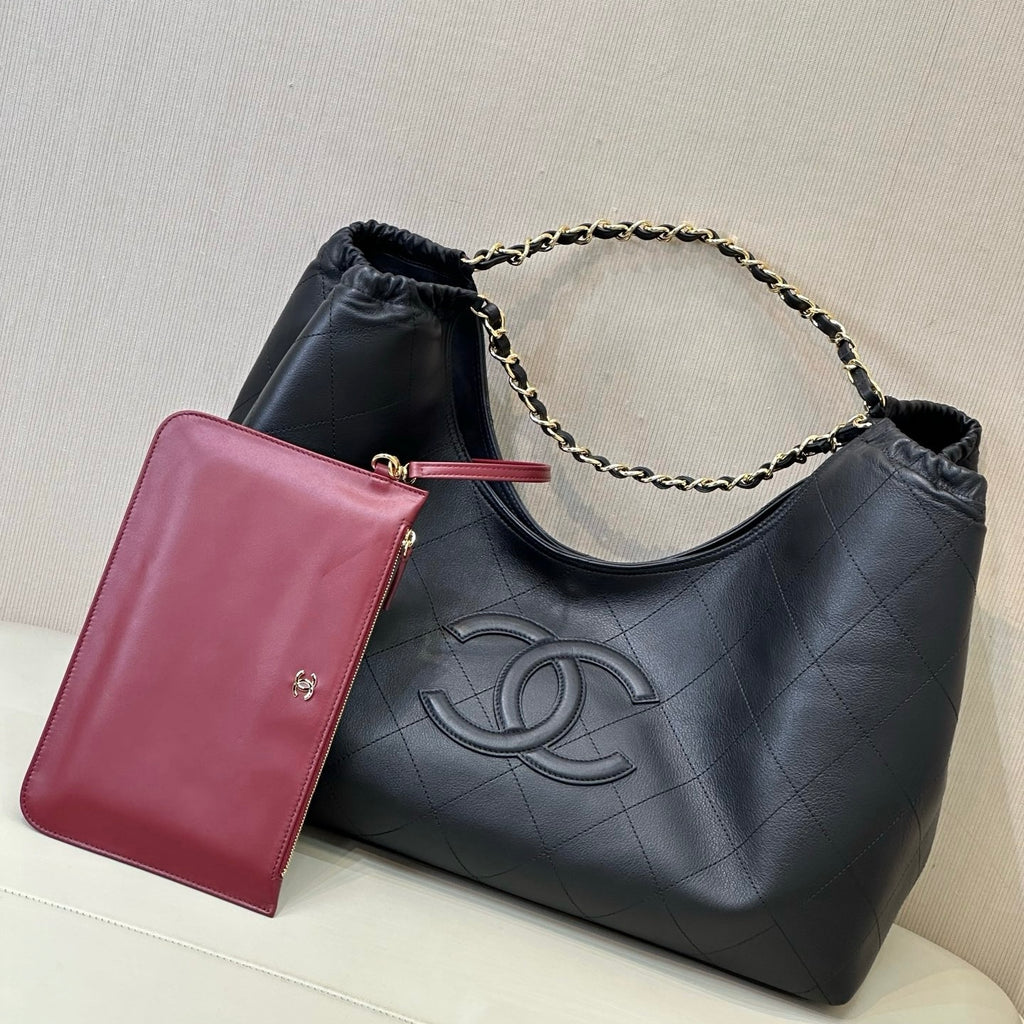 Chanel Maxi Cabas Hobo Bag in Calfskin