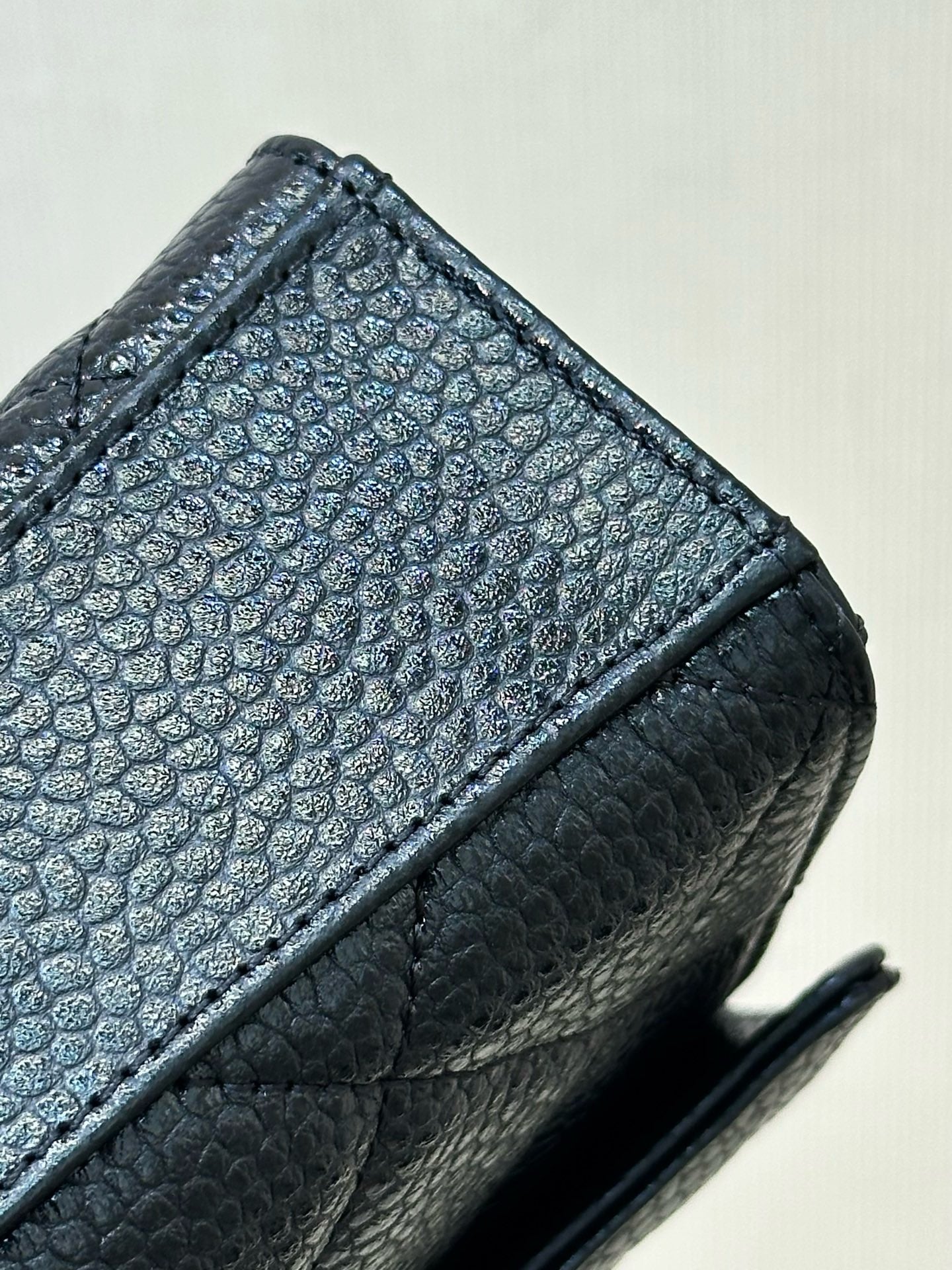 Chanel Mini Flap Bag in Grained Shiny Calfskin