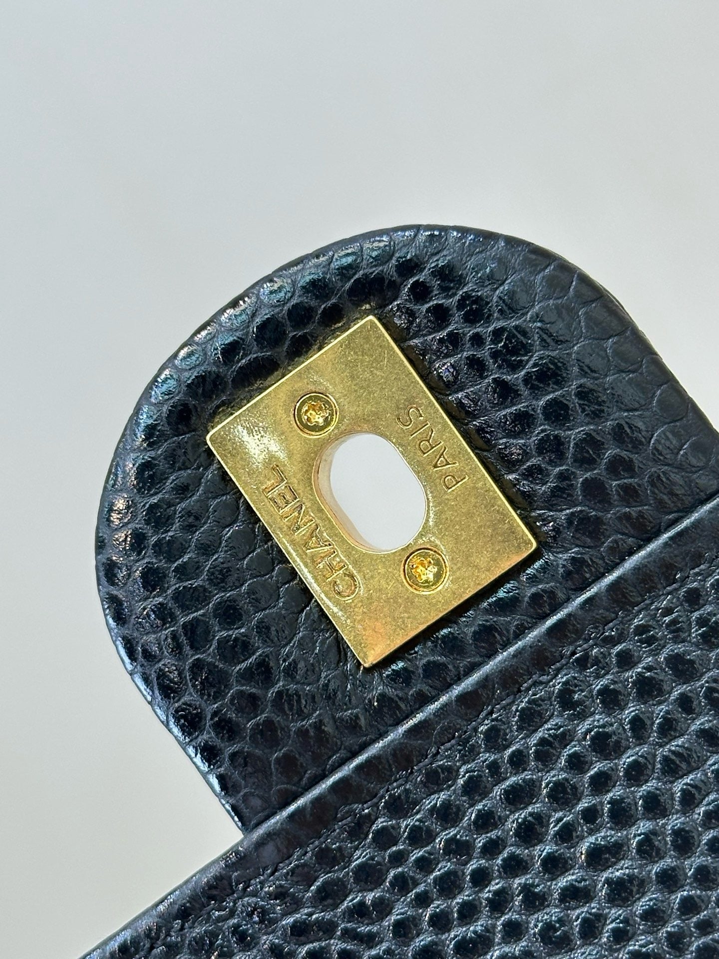 Chanel Mini Flap Bag in Grained Shiny Calfskin