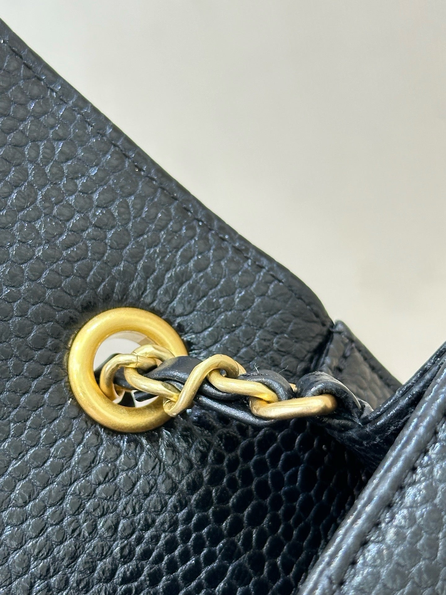 Chanel Mini Flap Bag in Grained Shiny Calfskin
