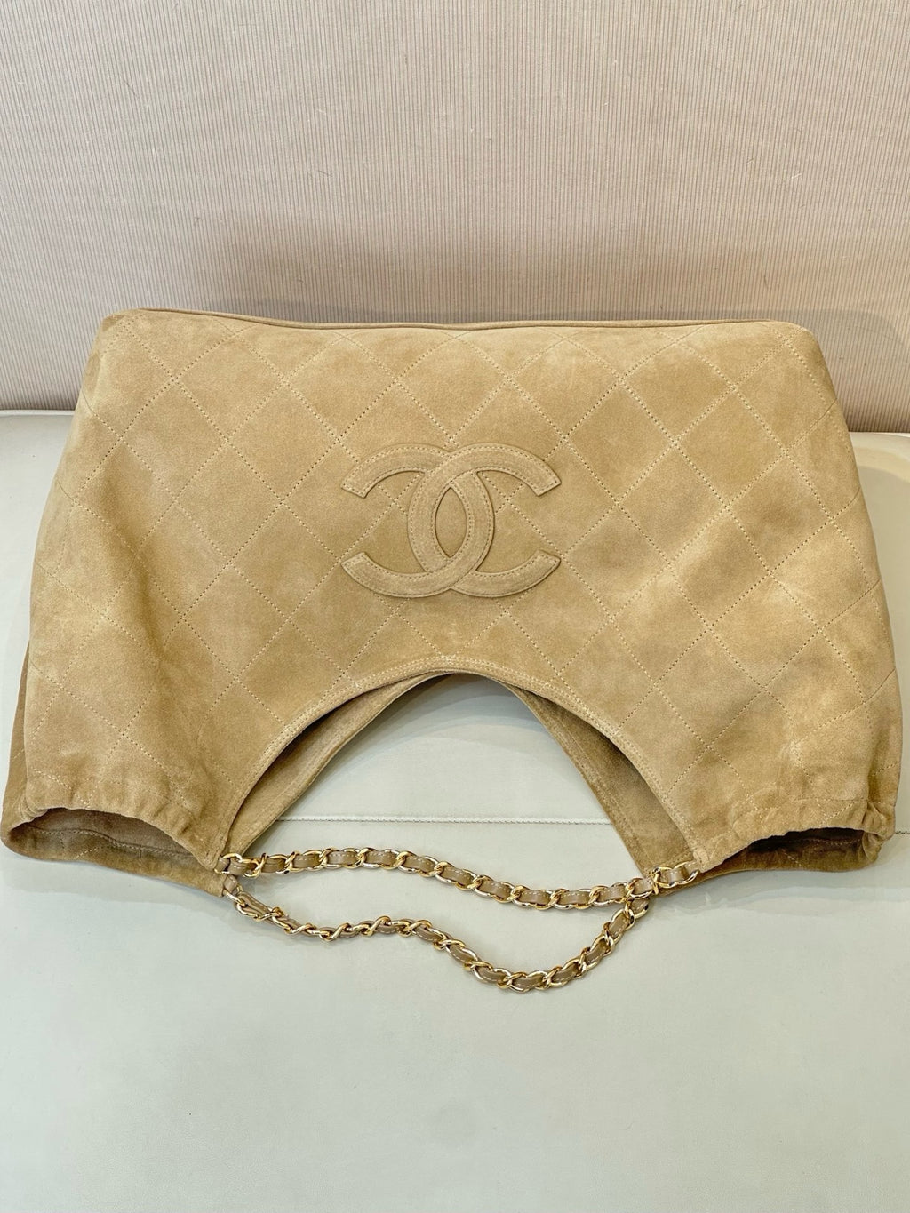 Chanel Maxi Cabas Hobo Bag in Suede