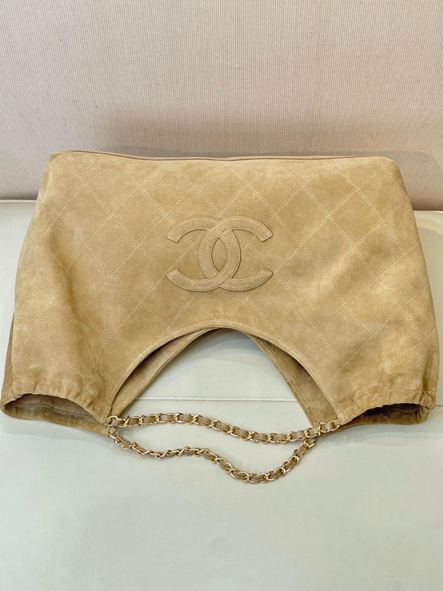 Chanel Maxi Cabas Hobo Bag in Suede