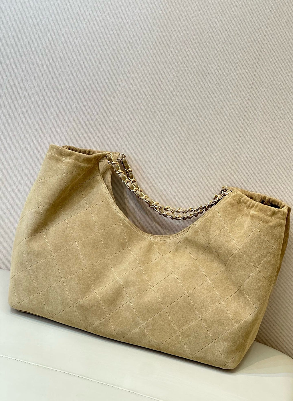 Chanel Maxi Cabas Hobo Bag in Suede