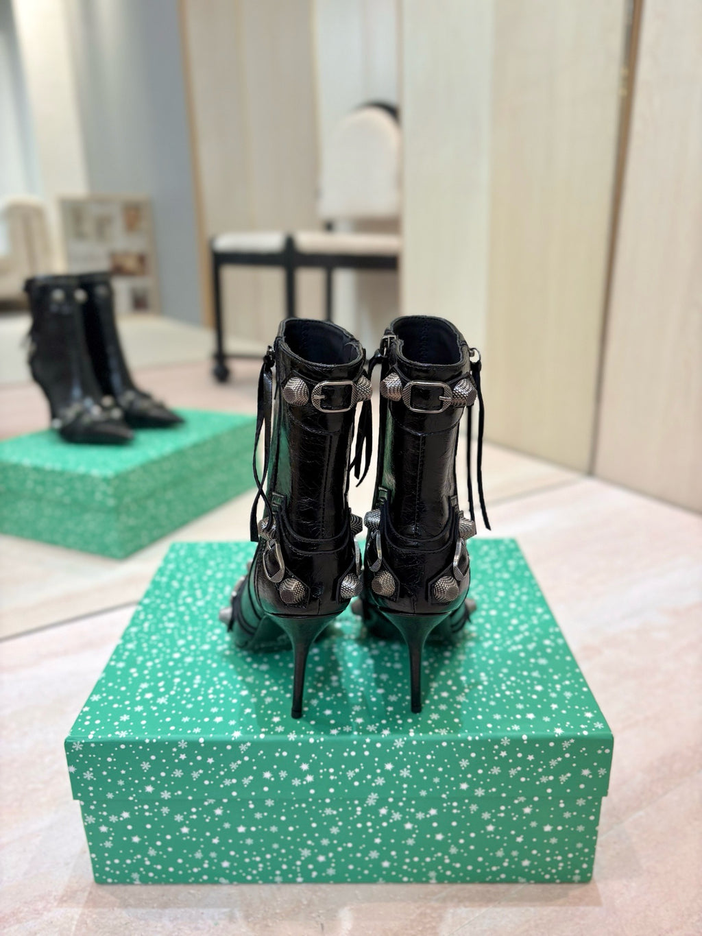 Balenciaga Cagole Leather Boots