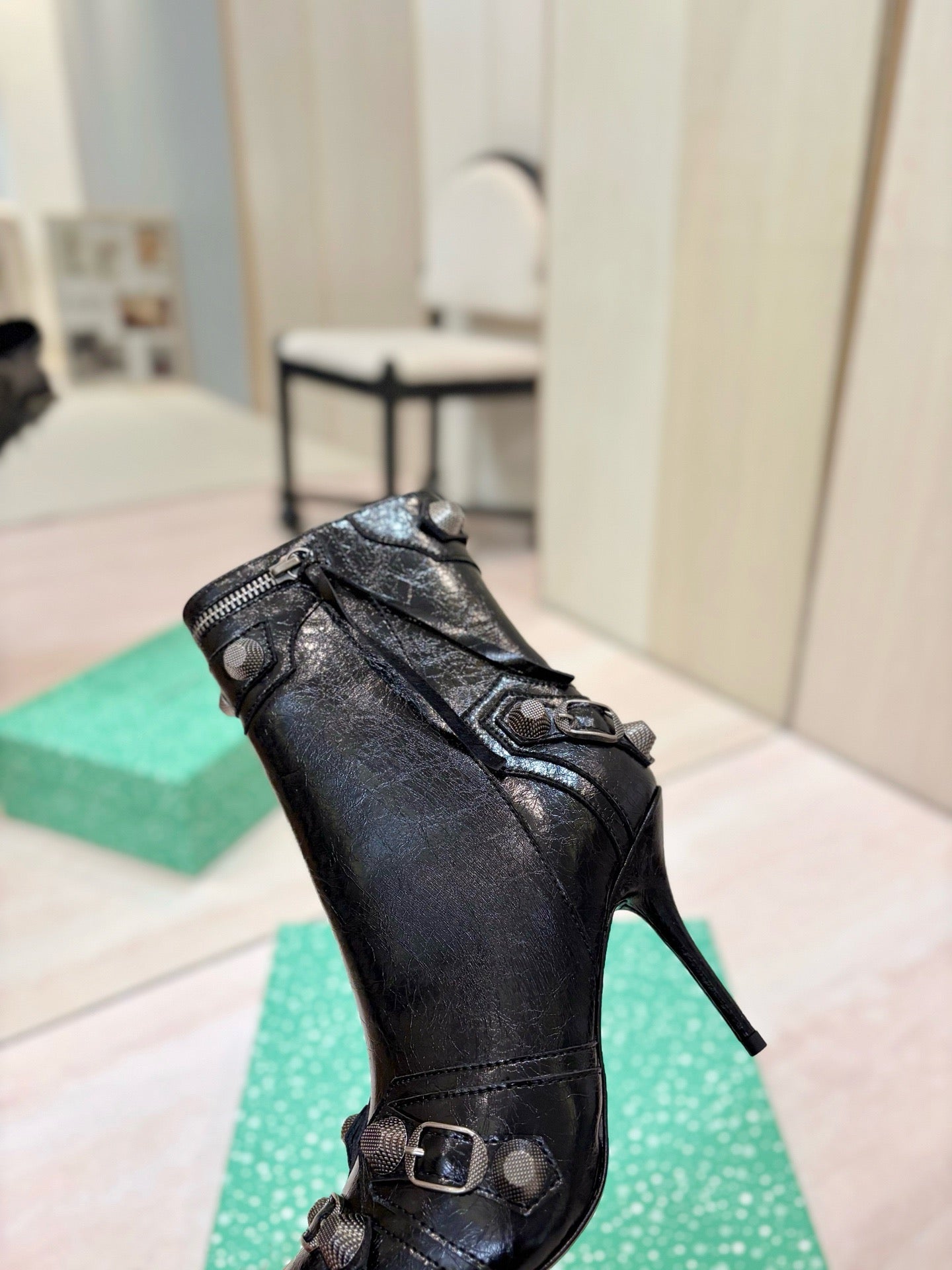 Balenciaga Cagole Leather Boots