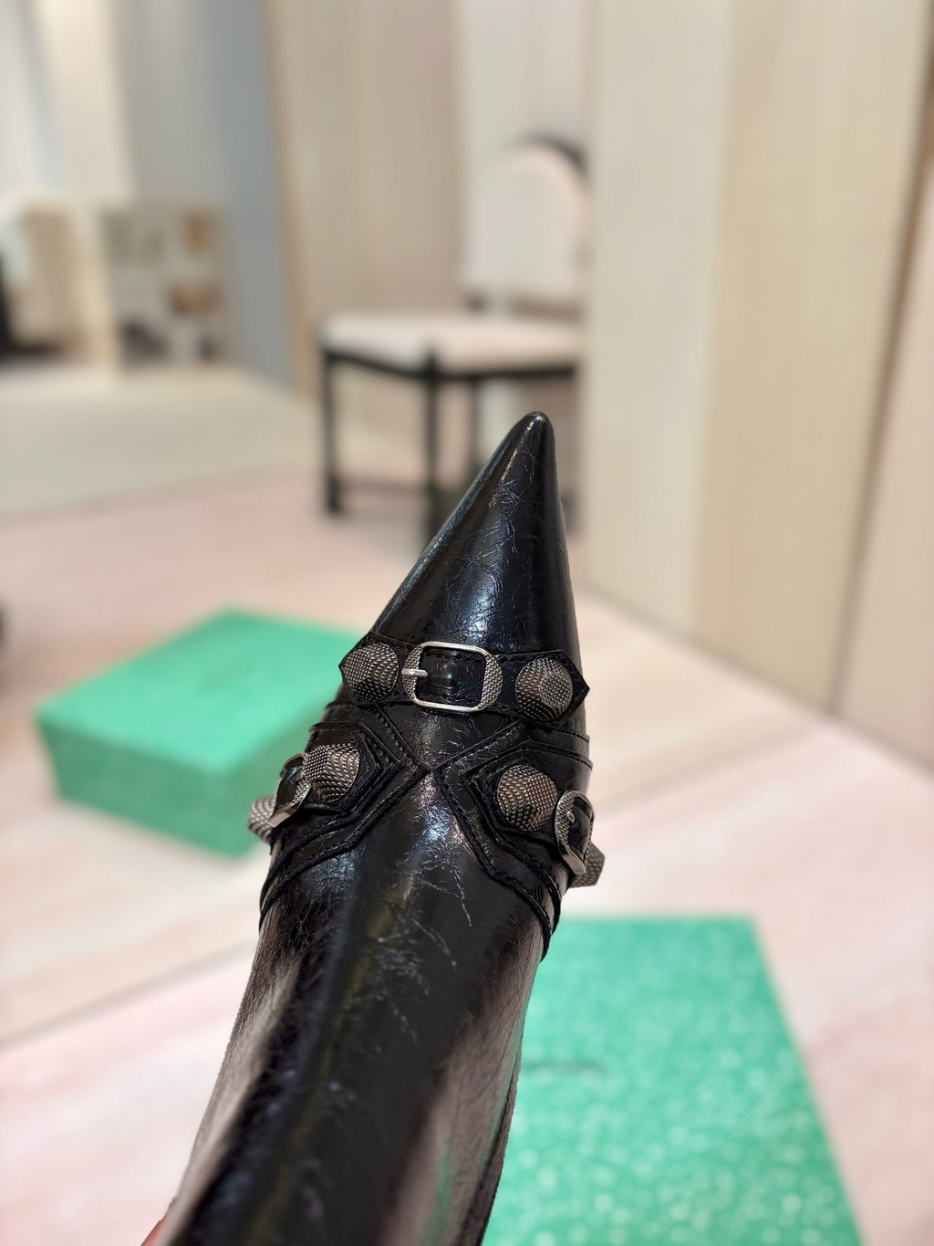Balenciaga Cagole Leather Boots