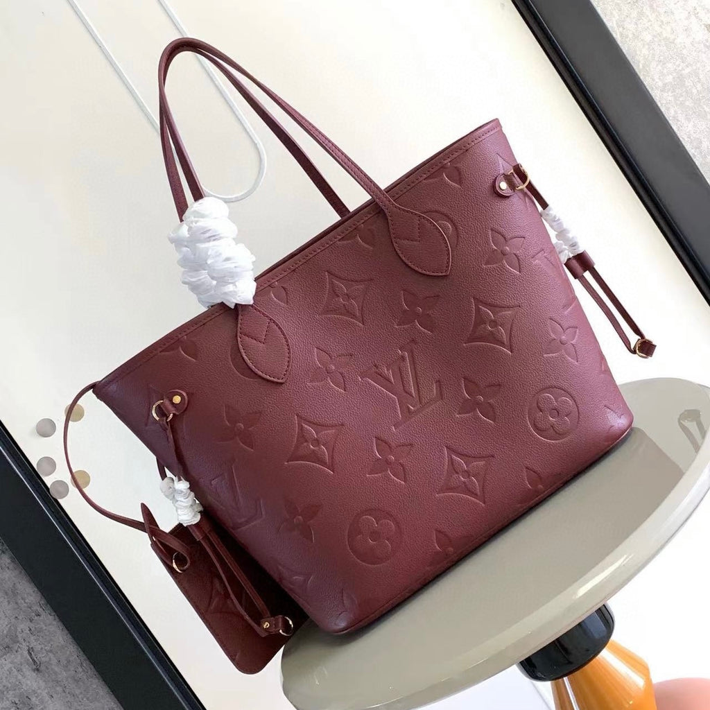 LV Neverfull MM In Embossed Monogram Empreinte Leather M25855