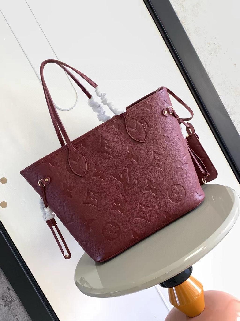LV Neverfull MM In Embossed Monogram Empreinte Leather M25855