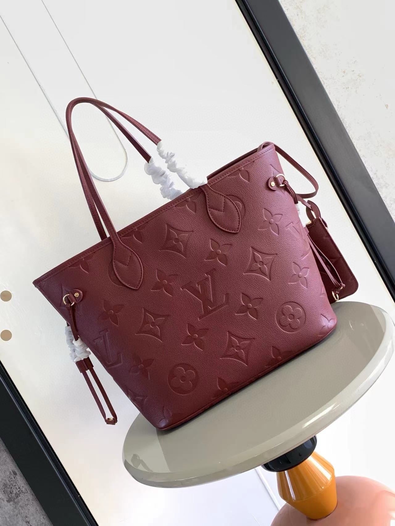 LV Neverfull MM In Embossed Monogram Empreinte Leather M25855