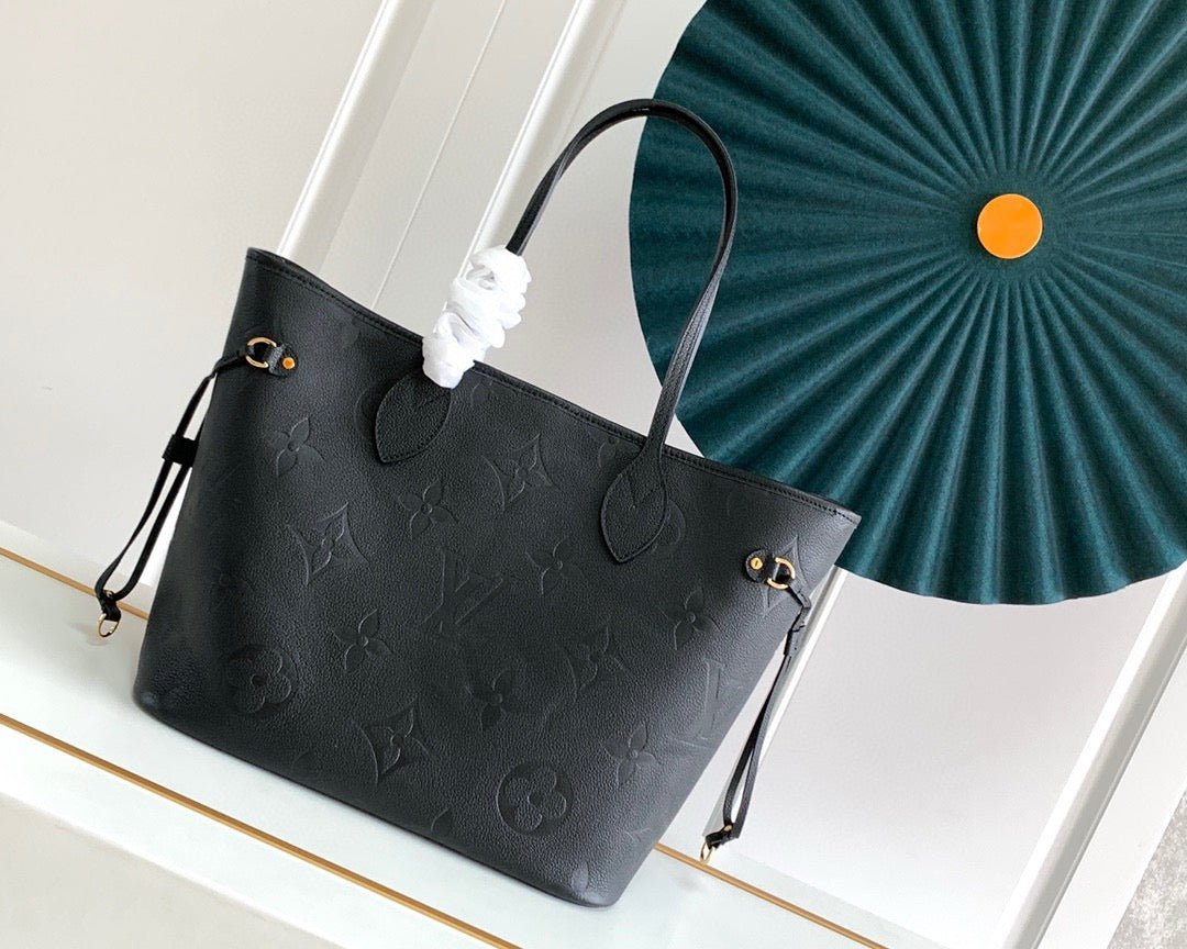 LV Neverfull MM In Embossed Monogram Empreinte Leather M25855