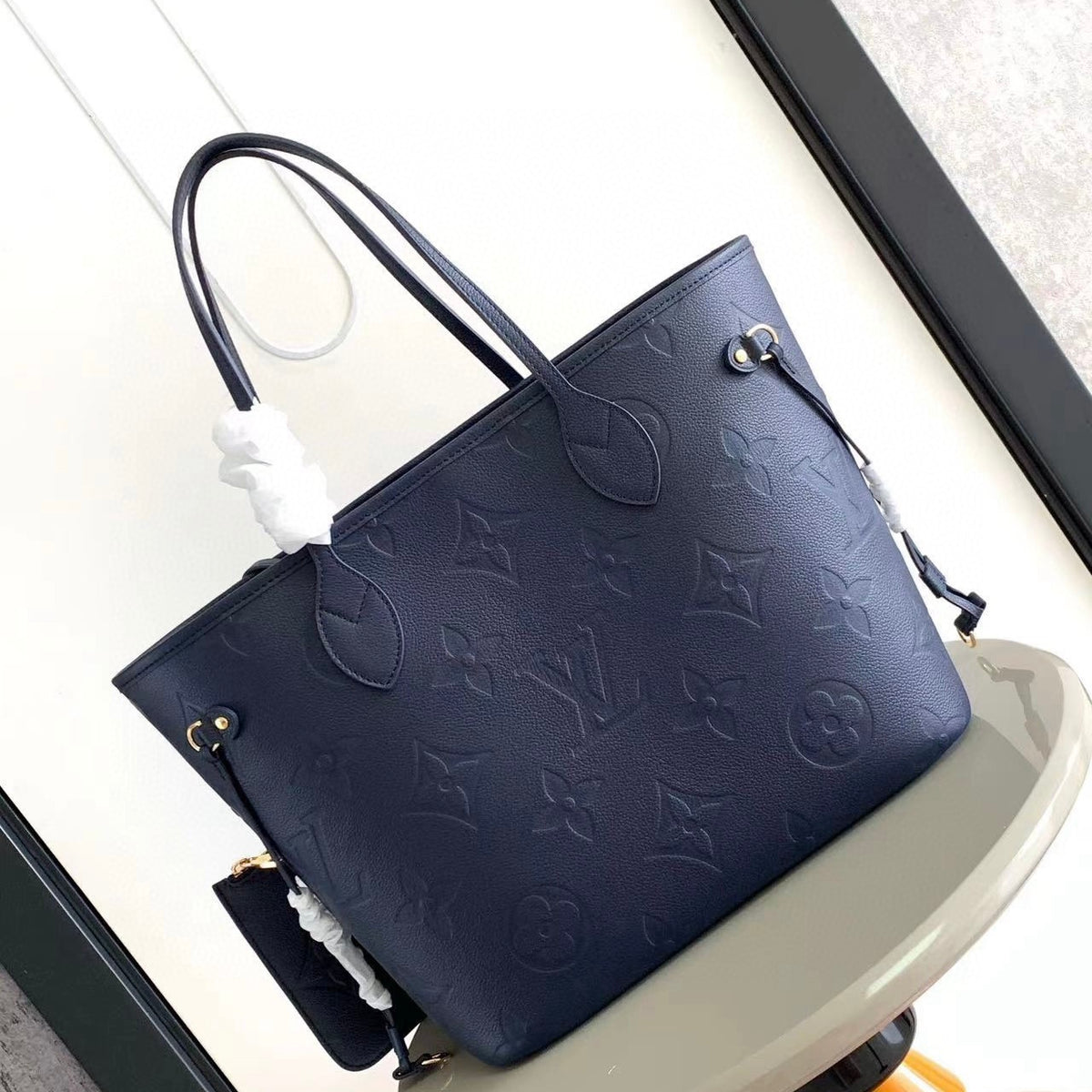 LV Neverfull MM In Embossed Monogram Empreinte Leather M25855