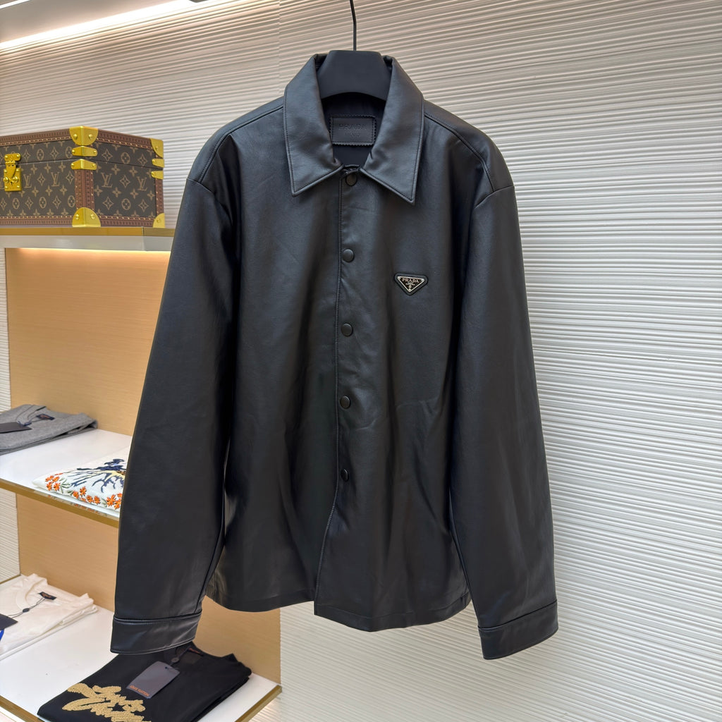 Prada Nappa Leather Shirt