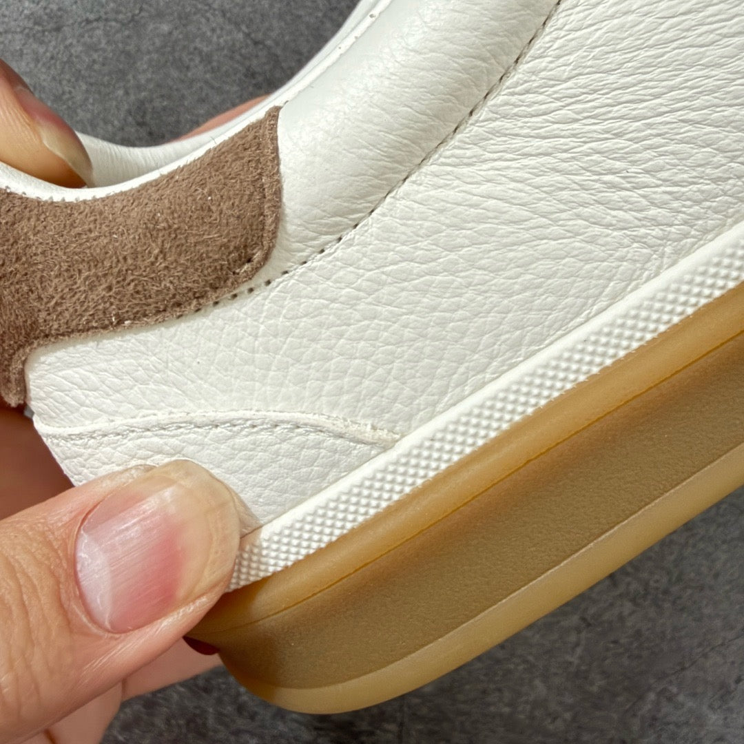 Loro Piana Tennis Walk Suede-Trimmed Leather Sneakers