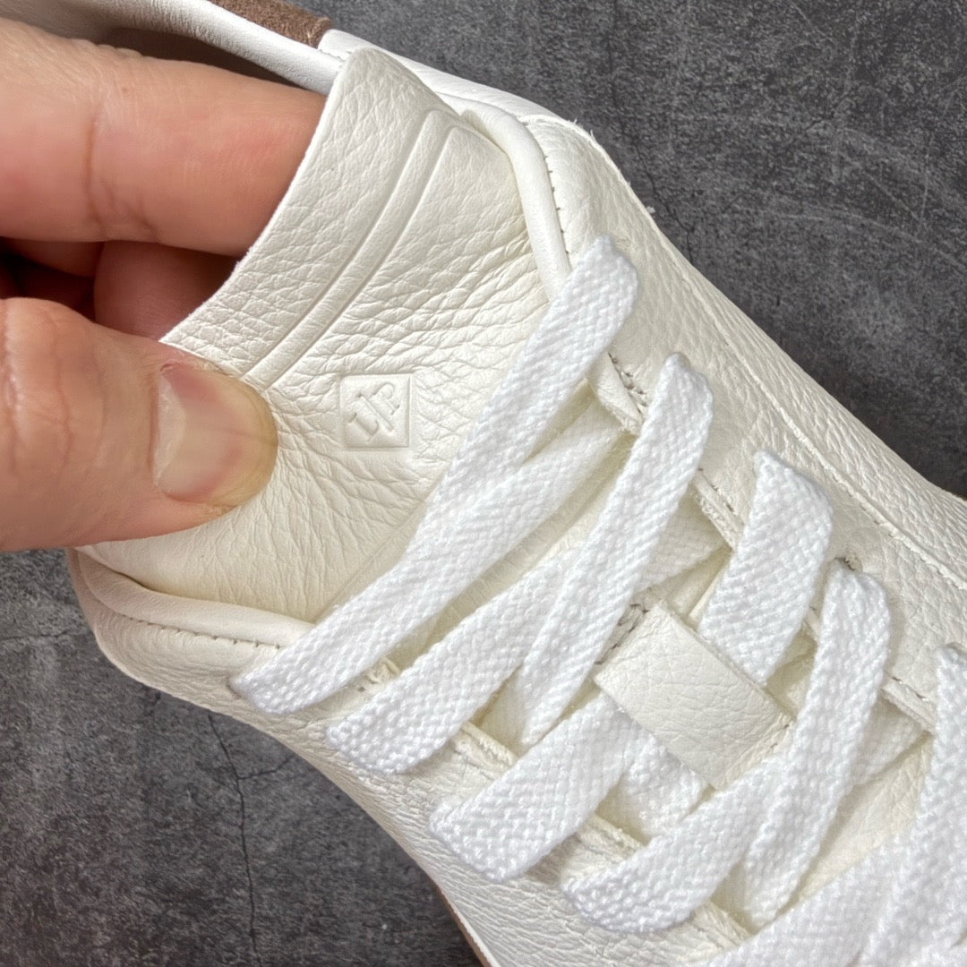 Loro Piana Tennis Walk Suede-Trimmed Leather Sneakers