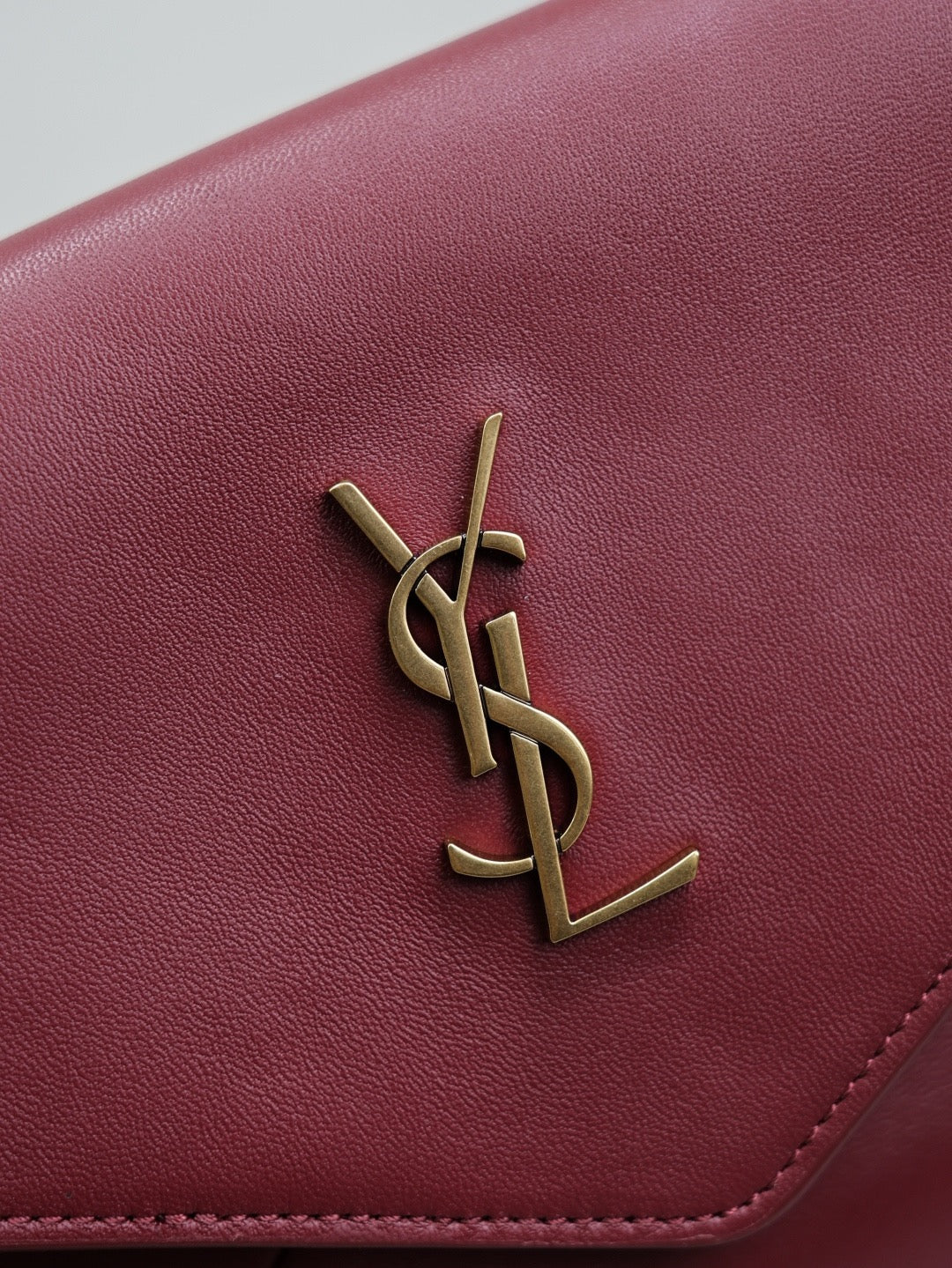 Saint Laurent Cassandre Large Envelope Pouch in Shiny Leather
