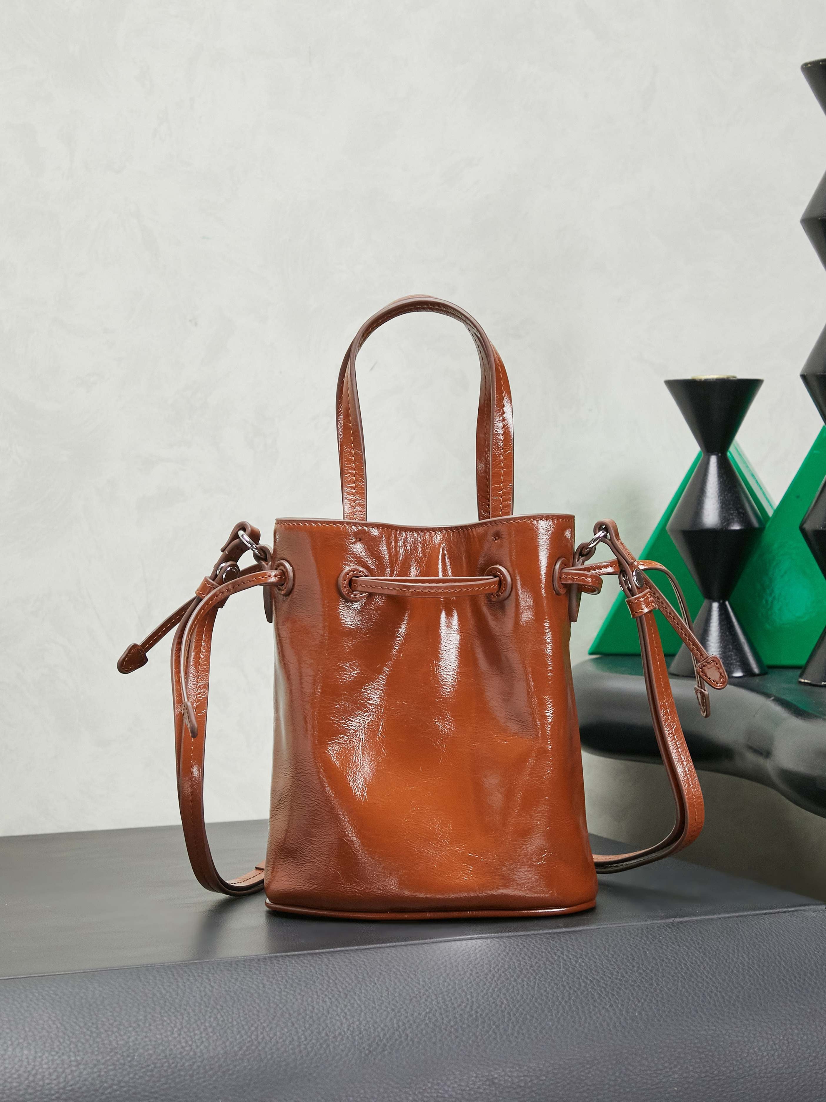 Miu Miu Shiny Leather Pouch
