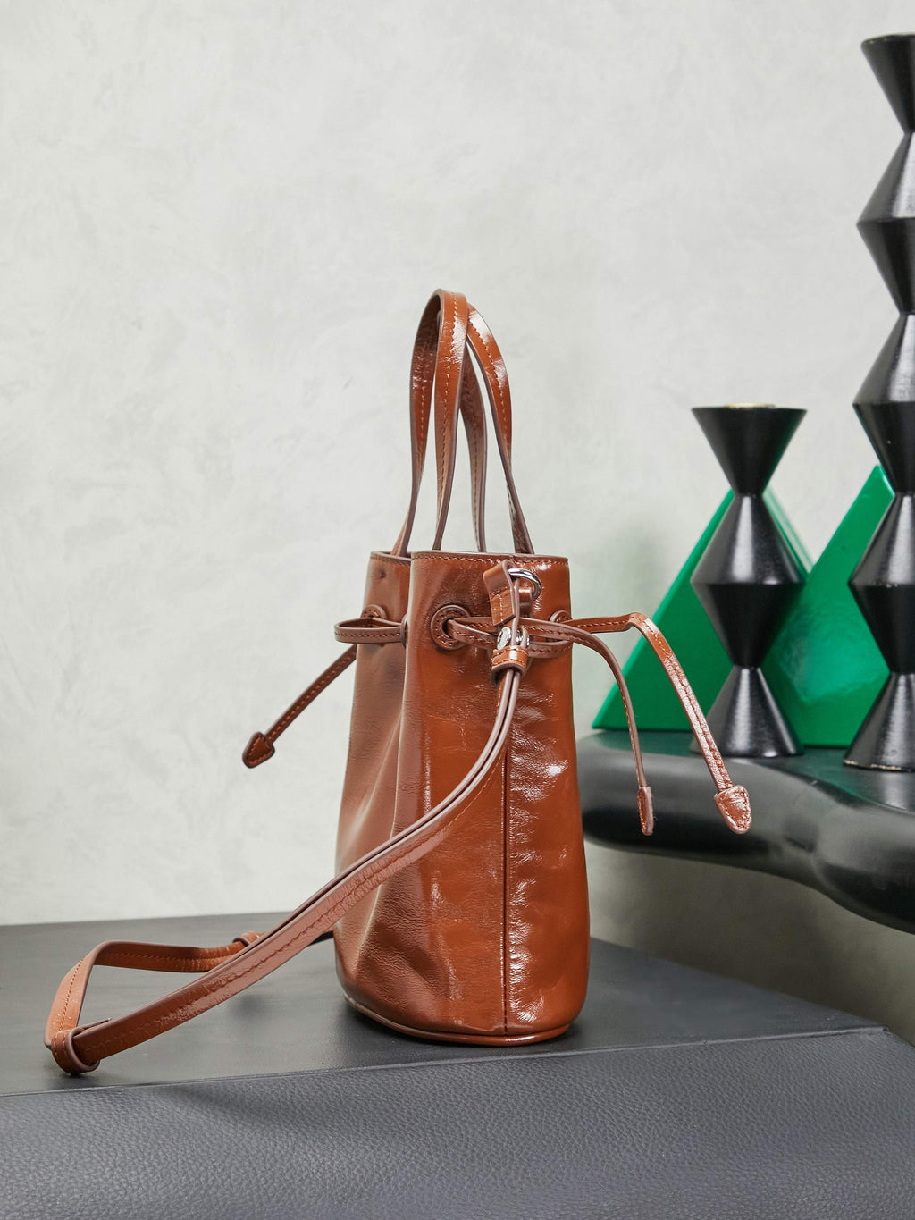 Miu Miu Shiny Leather Pouch