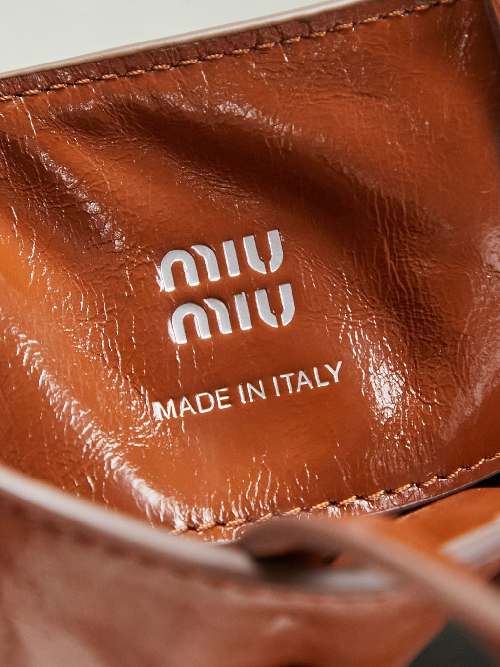 Miu Miu Shiny Leather Pouch