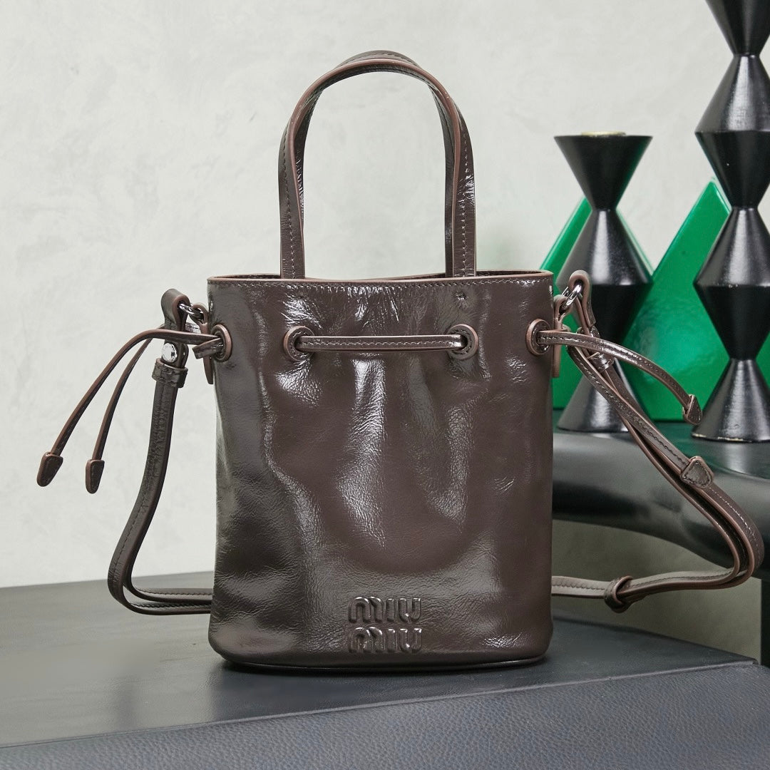 Miu Miu Shiny Leather Pouch